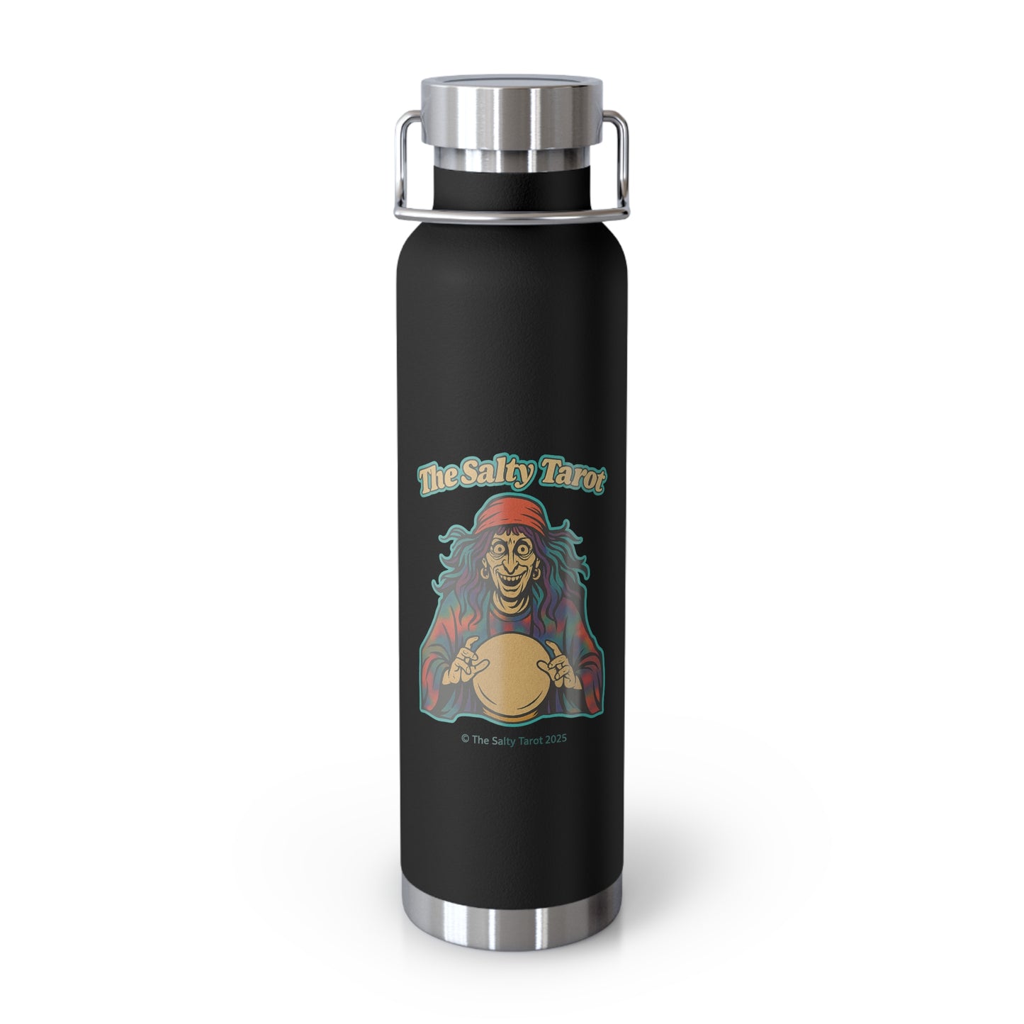 Salty Tarot Copper Vacuum Insulated Water Bottle – Mystical, Durable & Travel Ready